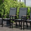 Amazonia 2pc Costas Outdoor Patio Dining Chairs Arm Chairs Black - 2 of 4