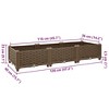 vidaXL Raised Bed Light Grey Polypropylene Medium Planters - Brown 47.2" x 15.7" x 9.1" - 4 of 4