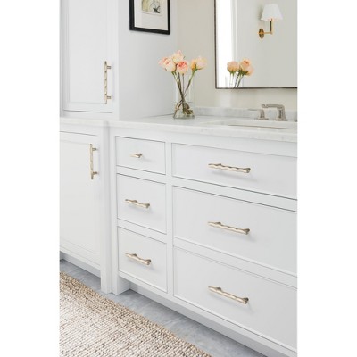 Satin Nickel 6-5/16" Modern Bar Cabinet Pull