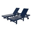 WestinTrends Ashore Modern Poly Reclining Chaise Lounge With Wheels (Set of 2pcs) - 3 of 3