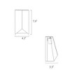 LNC Milorgany 1-Lights 4.3" Mid-Century Modern Geometrical Wall Lights, Black and Goldleaf - 3 of 4