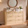 Zeus & Ruta Fluted 52" Modern Wood Dresser with 7 Drawers, Curved Design for Living Room & Hallway Storage - 3 of 4