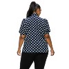 L I V D Women's Minnie Polka Dot Tie Neck Blouse - 3 of 3