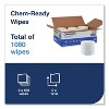 Tork Chem-Ready Dry Wipes, 1-Ply, 5 x 2.16, Unscented, White, 180/Roll, 6 Rolls/Carton - 2 of 4