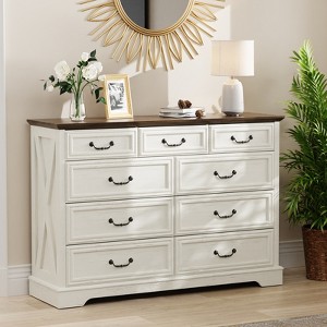 Vipbear rural-style drawer storage cabinet features drawers of different sizes for layered storage, suitable for both bedrooms and living rooms - 1 of 4