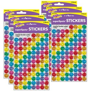 Trend Colorful Smiles superSpots Stickers-Sparkle, 400 Per Pack, 6 Packs - 1 of 1