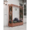Raised Garden Bed with Trellis, Hanging Roof, and 4 Drainage Holes, Freestanding Elevated Garden Bed for Climbing Plants, Vines, Flowers - 2 of 4