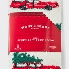 Kids' 2pk Christmas Tree Cars & Plaid Cozy Crew Socks with Gift Card Holder - Wondershop™ White - 3 of 3