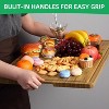Extra Large Bamboo Cutting Board for Kitchen, Oversized Stove Top Cover Wood Chopping Board with Juice Groove, over Sink Noodle Boards - 2 of 4