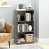 Furinno 3 Tier Storage Bookcase Open Shelf Display Cabinet,French Oak - 2 of 4