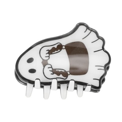 Unique Bargains Halloween Bag Pattern Hair Clips 2.56" Length Black White 1 Pc