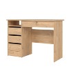 HomeStock Home Office Writing Desk with 4 Drawers and Open Shelf in Jackson Hickory - 4 of 4