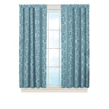 Collections Etc Scroll Insulated Sheen Curtain Panel, Single Panel,
