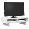 Aghana Digitals White Engineered Wood Monitor Stand with 2 Storage Compartments, 19.7x10.6x5.9", - 3 of 4