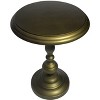 HomeRoots 24" Brass Aluminum Round Pedestal End Table - 4 of 4