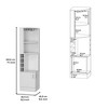 NicBex 71.1 Inch Kitchen Pantry Storage Cabinet with Open Shelves,2 Door Cabinets for Dining Room,Bathroom,Kitchen - 4 of 4