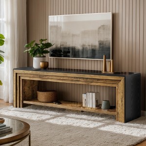 Hommoo 70" Long TV Stand Entertainment Center with Shelves for Up to 80" TV - 1 of 4