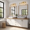 PAKOKULA 32.48 in. 4-Light Gold Vanity Light with Clear Globe Glass Shades, Bathroom & Dressing Table Wall Sconce, Dimmable - 4 of 4