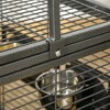 LOVMOR 19" Travel Bird Cage Parrot Carrier with Handle Wooden Perch for Cockatiels - 4 of 4