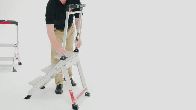 Little Giant Ladder Systems 3-step ANSI Type IAA 375lb Aluminum Stepstool with handrail Gray, 2 of 23, play video