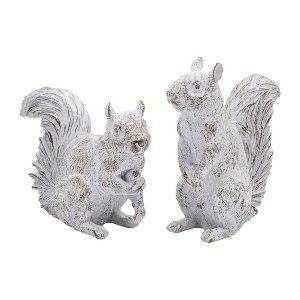 Transpac Resin White Squirrel Set of 2 Home Decorations Spring - 1 of 1
