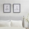 SEVOBAL Wall Art Sketch Framed Glass Set Modern Chic Decor for Refined Artful Airy Contemporary Living Room, Multicolored, 24"*20.5"*3.5" - 3 of 4