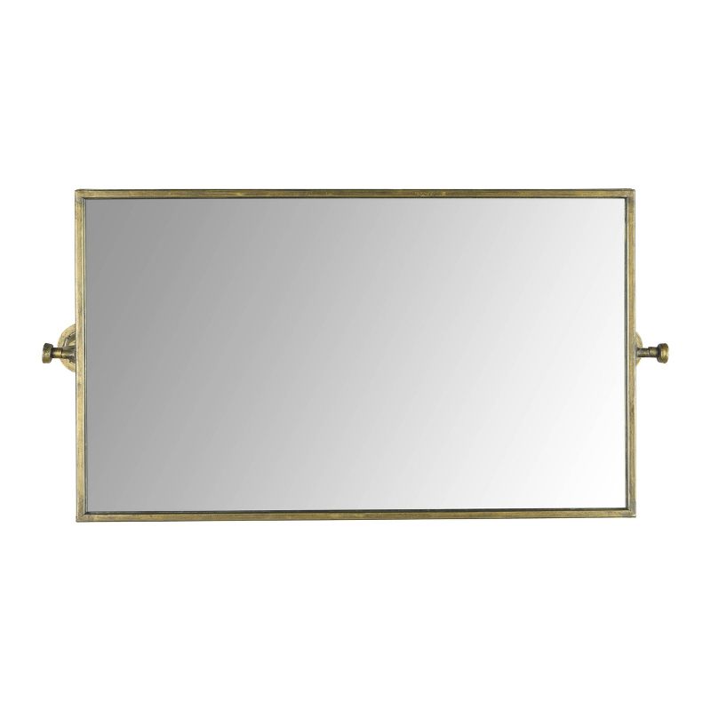 26.5&#34; Metal Swivel Wall Mirror Brass - Storied Home, 1 of 9