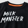 Baby Bloomer Milk Monster Top & Bottom Set - Cat & Jack™ Black - 3 of 4