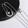 Moon Star Pendant Necklace Women  Sterling Silver Clear Cz Ginger Lyne Collection - 4 of 4