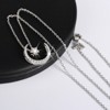 Moon Star Pendant Necklace Women  Sterling Silver Clear Cz Ginger Lyne Collection - image 4 of 4