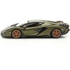 Lamborghini Sian FKP 37 Matt Green Metallic with Copper Wheels 1/24 Diecast Model Car by Bburago - 3 of 4