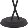 Pacific Coast Lighting Everly Farmhouse Rustic 62 1/2" Tall Standing Floor Lamp 2-Light Foot Switch Black Metal Living Room Bedroom Glass White Shade - 4 of 4