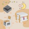 Kids Table and Chair Set, 4 in 1 Wooden Activity Table & 2 Chairs with Storage Drawer - 3 of 4