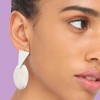 SOHI Women's White Dented Drop Earrings - 3 of 3