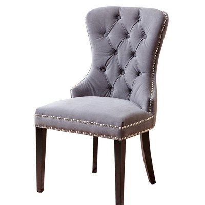 Monet Tufted Velvet Dining Chair Gray - Abbyson Living