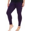 Women's One Size Fits Most Plus Size Super-Stretch Solid Leggings - One Size Fits Most Plus - White Mark - 2 of 3