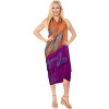 LA LEELA Women's Sarong Bikini Skirt Cover up Swimwear Summer Wraps Swimsuit Beach Wrap Coverups for Women One Size Orange, Tie Dye Design - 2 of 4