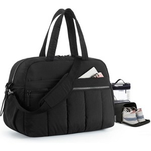 Lightweight Gym Duffle Bag with Wet Pocket, Water Resistant Weekender Carry On for Women, Travel and Sports Use - 1 of 4