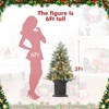 Jojoka 3ft Pre-Lit Artificial Christmas Tree, Features Led Lights, Realistic Spruce Design Options for Indoor/Outdoor Decor & Easy Display - 2 of 4