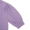 BLUEMING Women's Puff Sleeve Short Sleeve Knit Top Round Neck Essential Lightweight Solid Color Pullover Versatile Knitwear - 4 of 4