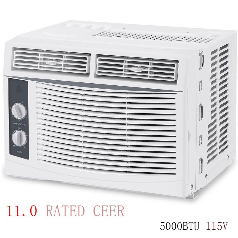 5000 BTU Window Air Conditioner AC Unit W/ Mechanical Controls & Reusable Filter, 1 of 8
