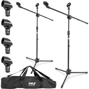 Adjustable Microphone Stand Kit for Streaming with 2 Stands, Extendable Height, Black - 1 of 4