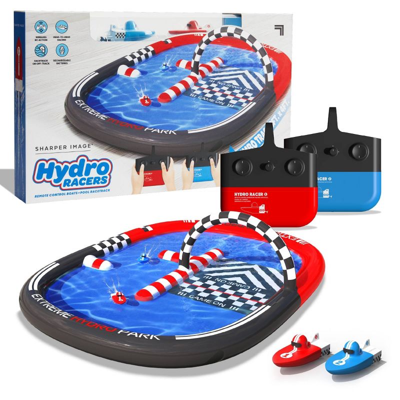 Sharper Image Hydro Park Remote Control Boat Set With Racers and Pool Track, 1 of 9