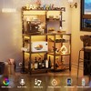 Aheaplus Kitchen Storage Shelf with Hooks, Coffee Bar with Charging Station and Shelves - 3 of 4