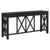 Luxystar 60'' Console Table with 4 Spacious Drawers, Open Bottom Storage for Living Room and Hallway, Black - 2 of 4