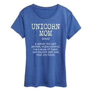 Women's - Instant Message - Unicorn Mom Definition Short Sleeve Graphic T-Shirt - 1 of 4