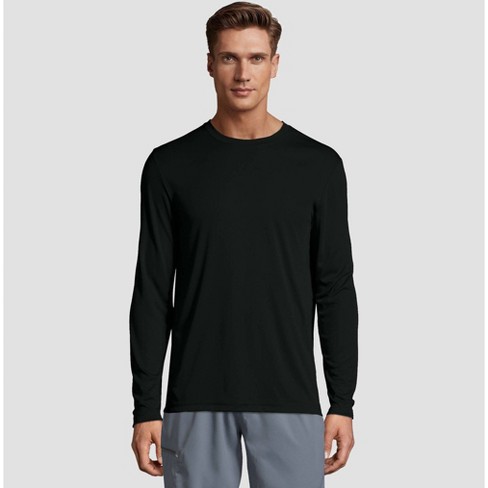 Men's Nike Dry Long Sleeve Hoodie Tee - Black - Size M