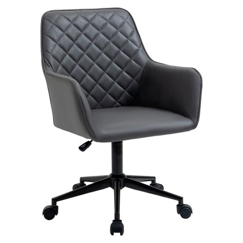 Vinsetto Ergonomic Home Office Chair High Back Task Computer Desk Chair  With Padded Armrests, Linen Fabric, Swivel Wheels, And Adjustable Height,  Gray : Target