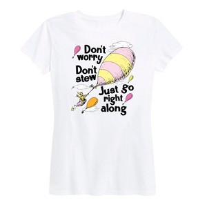 Women's - Dr. Seuss - Don't Worry Go Along Short Sleeve Graphic T-Shirt - 1 of 4