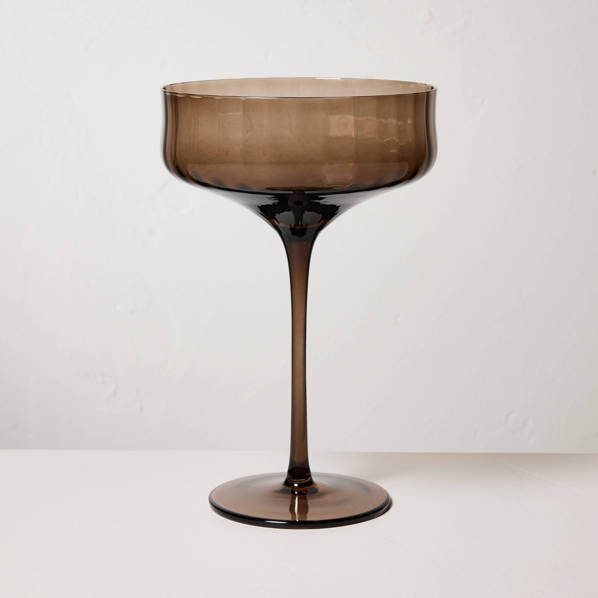 12oz Coupe Glass Brown - Hearth & Hand™ with Magnolia